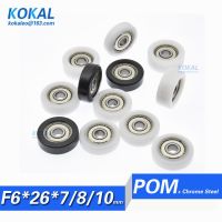 [F0626]10PCS/lot 626zz 626 ball bearing coated with POM plastic flat type white outer diameter 26mm bearing pulley 6X26X7/8/10mm