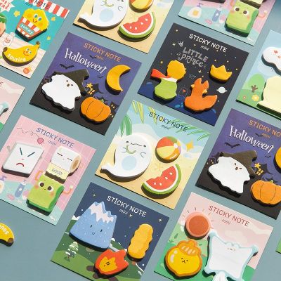 30 Pcs Kawaii Hallowmas Sticky Notes น่ารักเครื่องเขียนการ์ตูน Series Self-Stick Note Pads สนุกอุปกรณ์สำนักงาน Sticky Note ชุด-Yrrey