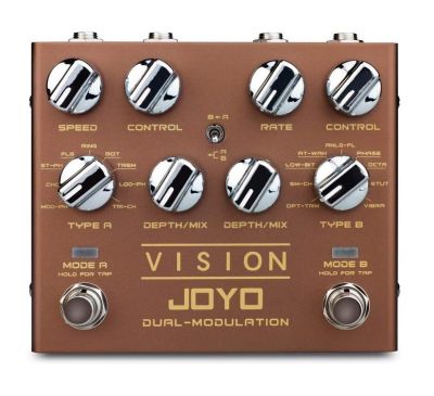R-09 VISION Multi-Effects Pedal Dual Channel Modulation for Electric Guitar Each Channel with 9 Effects Support Stereo