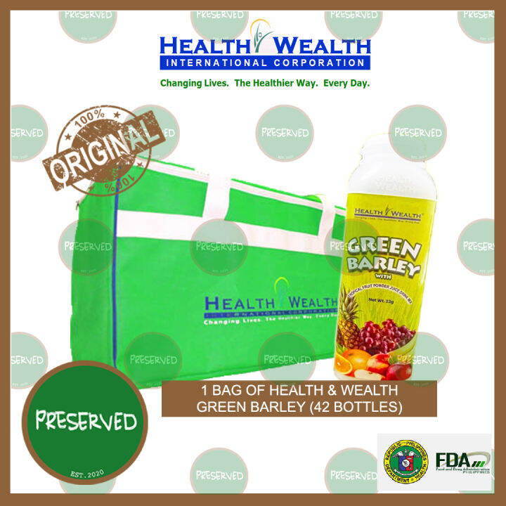 Health & Wealth Green Barley 1 BAG (42 Bottles) | Lazada PH