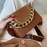 Kette Handtaschen Wildleder PU Leder Schulter Cross Body Taschen Frauen 2021 Winter Neue Trend Einfache Mode Marken D