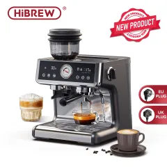 1PC HiBREW Coffee Machine Cafetera 20 Bar Espresso inox Semi Automatic  Expresso Cappuccino Hot Water Steam Temperature Display H5