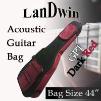 กีต้าร์โปร่ LANDWIN รุ่น 600DT  GP1 สี Dark Red ขนาด 44 นิ้ว บุฟองน้ำอย่างดี  Acoustic Guitar Bag