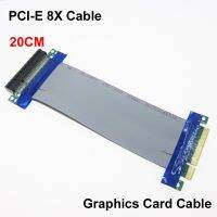 20CM PCI-e PCIe 8X Male to 8x Fmale Extension Graphics card Cable Riser Cables Adapter Converter Connector Flat Cable Graphics Cards