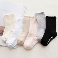 Baby Socks Cotton Anti-slip Solid Ribbed Socks for Infant Boys Kids Socks Girls Toddler Socks Winter Warm White Socks Baby Stuff