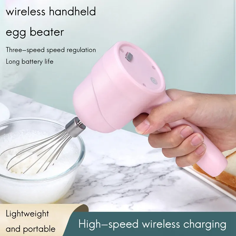 Wireless 3 Speed Mini Mixer Electric Food Blender Handheld Mixer