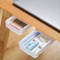 【DT】hot！ Under Desk Drawer Organizer Pencil Tray Storage Box Table Hidden Stationery Pen Holder Case Self Stick for Office School Home