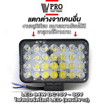 VPRO  VE21 LED DC 10-60 Volt 84W สว่างตาแตก!! LED 28ดวง ไฟสปอร์ตไลท์ ไฟตัดหมอก Off Road Light Bar มอเตอร์ไซต์ ATV ออฟโรด ไฟมอเตอร์ไซค์ ไฟส่องสว่าง ไฟหน้า ไฟถอย ไฟสีขาว  FSA รถไฟฟ้าและสกู๊ตเตอร์ไฟฟ้า EV จักรยานยนต์ไฟฟ้า มอเตอร์ไซไฟฟ้า