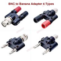 1pcs Q9 BNC Banana To Dual 4mm Banana Male Female Jack Coaxial Connector BNC Tee Type 3Way Splitter RF Adapter RFDOTOP