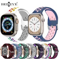 ertgga Silicone Strap For Apple watch ultra 49mm band 44mm 45mm 42mm bracelet iWatch 40mm 38mm 41mm correa apple watch series 8 7 6 5 3