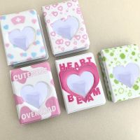 3 Inch Mini Photocard Holder Heart Pattern Photo Album 40 Pockets Idol Cards Collect Book Kpop Love Hollow Polaroid Album