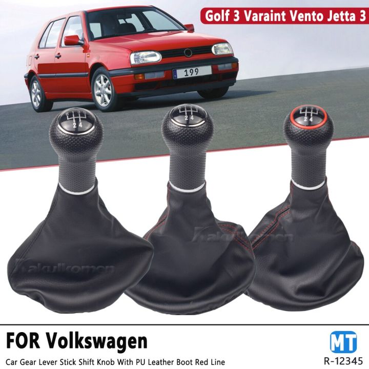 12มม-สำหรับ-volkswagen-vw-golf-3-varaint-vento-jetta-3-1992-1998เกียร์ธรรมดา5สปีดเส้นสีแดงเกียร์สีดำบูตหัวเกียร์-nuopyue