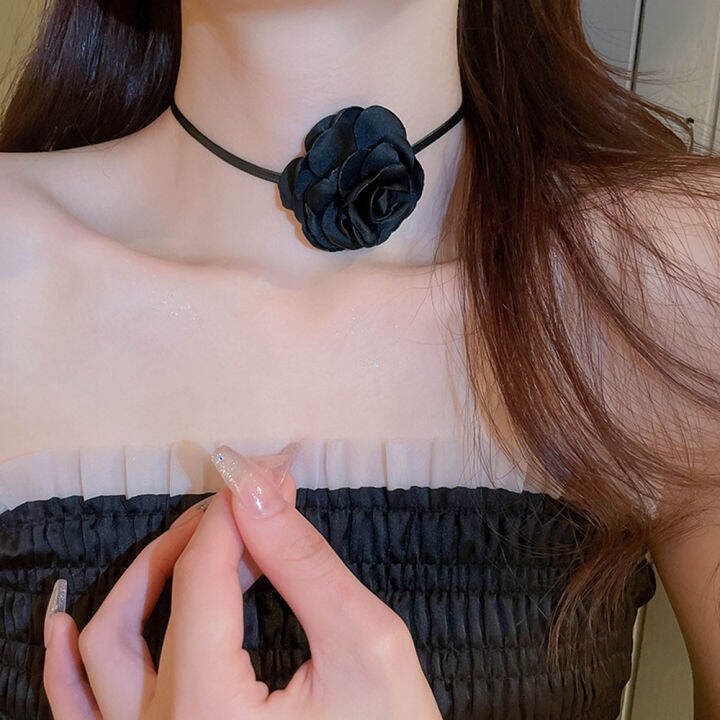 neck-jewelry-girls-party-adjustable-choker-necklace-rose