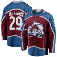 ㍿■◐ g40349011chao 037A เสื้อกีฬาแขนยาว ลาย HQ1 NHL Colorado Avalanche Jersey MacKinnon Hockey พลัสไซซ์ QH1