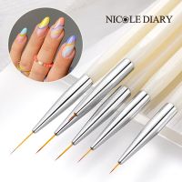 Nail Brush Acrylic Nail Art Brushes Professional UV Gel Nail Polish French Liner Flower Painting Drawing Pen Manicure Nail Tools Artist Brushes Tools