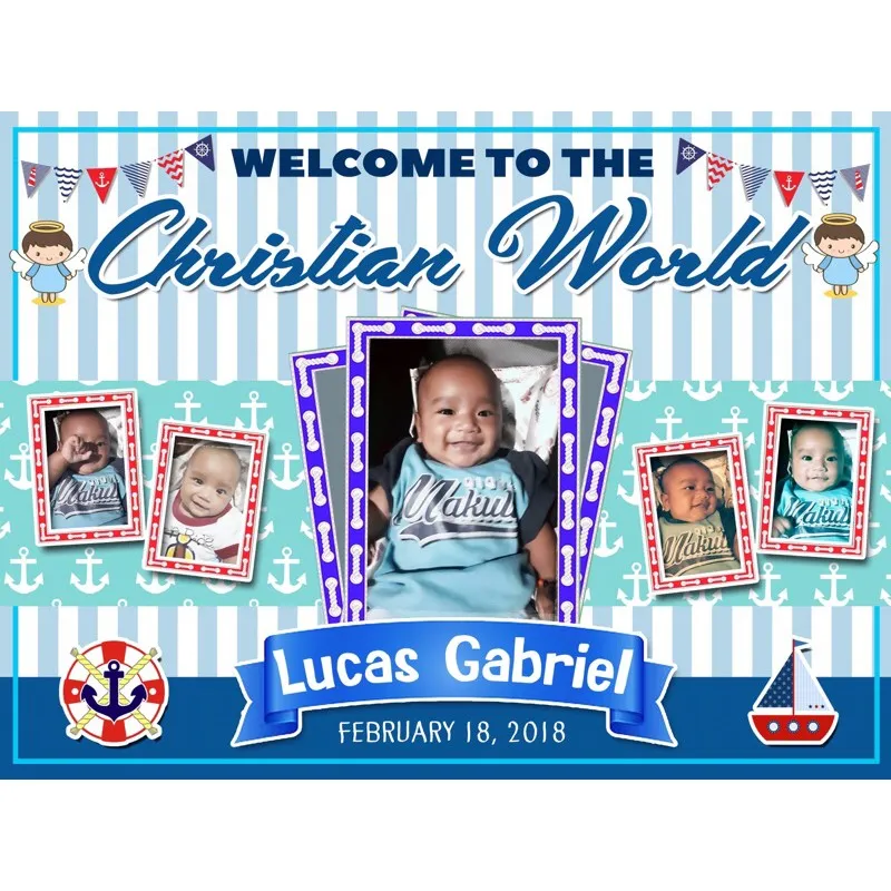 christening tarpaulin