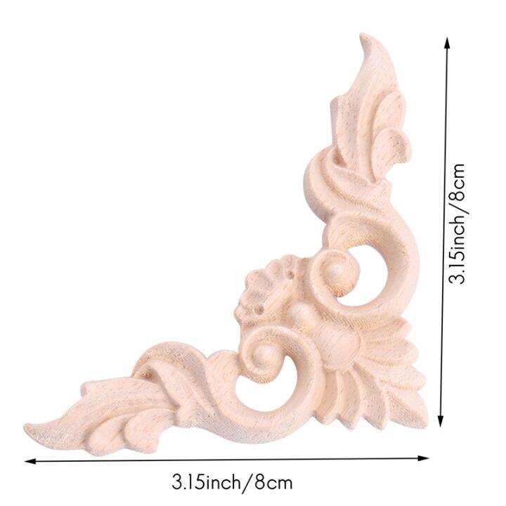 4pcs-8-8cm-wood-carved-corner-onlay-furniture-home-decorations-unpainted-applique