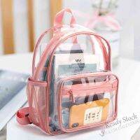 【Ready Stock】 ❣ C23 KID❤ PVC Transparent Shoulder Backpacks Top-Handle SchoolBag Waterproof Rucksack