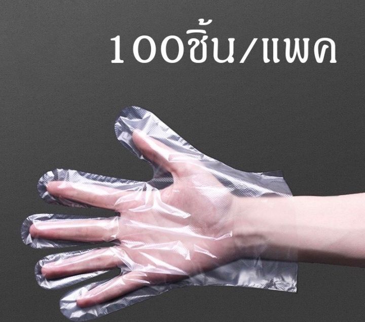 ถุงมือพลาสติก-100-ชิ้น-ถุงมือเอนกประสงค์-ถุงมือใช้แล้วทิ้ง