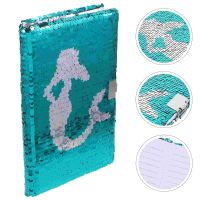 Notebook Diary Mermaid Notepad Book Sequin Notebooks Girls Lock Writing Journal Lovely Decorative Novelty Girl Gifts Pu School