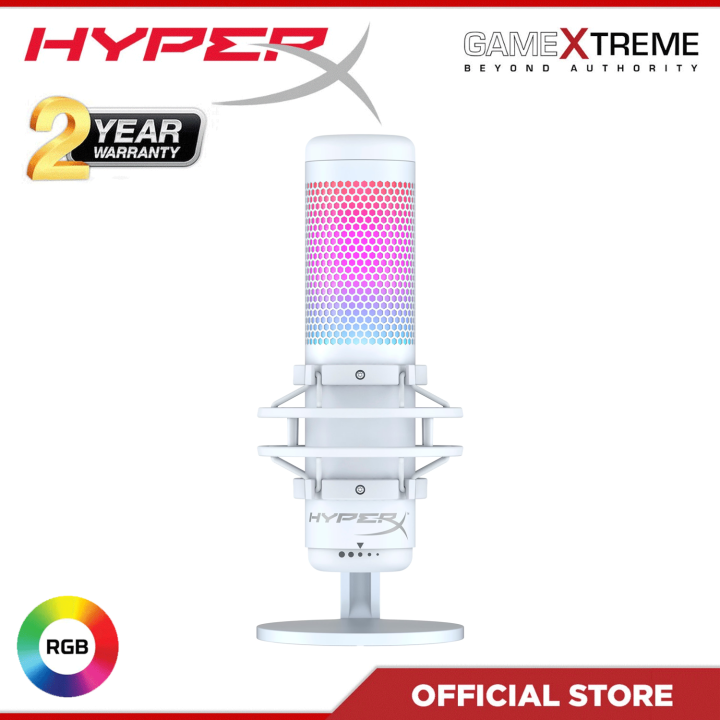 HyperX QuadCast S White RGB USB Condenser Microphone