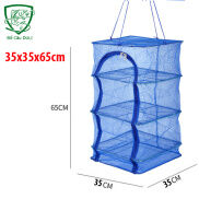 Lồng lưới treo 4 tầng để phơi cá khô có thể xếp gọn lồng màn phơi cá - Duli