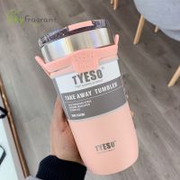 【CW】Thermos Cup 304 Double Stainless Steel Vacuum Flasks Car Coffee Mug Travel Water Bottle Cold Insulation Mug Portable Carry Rope