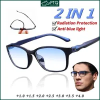 Reading Glasses for Men Anti-blue Presbyopia Eyeglasses Anti-fatigue Computer Glasses Eyewear with +1.5 +2.0 +2.5 +3.0 +3.5 +4.0 PTQ