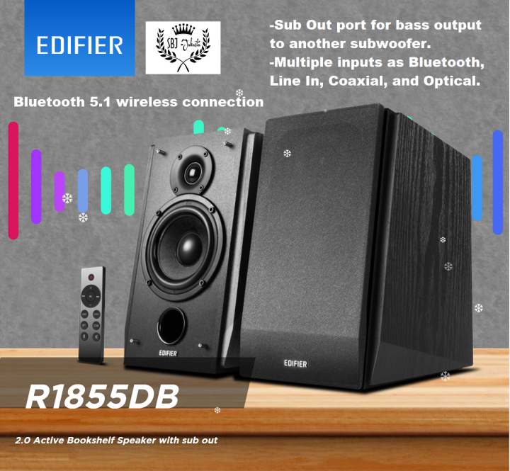 Edifier R1855DB Bluetooth 5.1 Speaker with SUB OUT 70W RMS Speakers