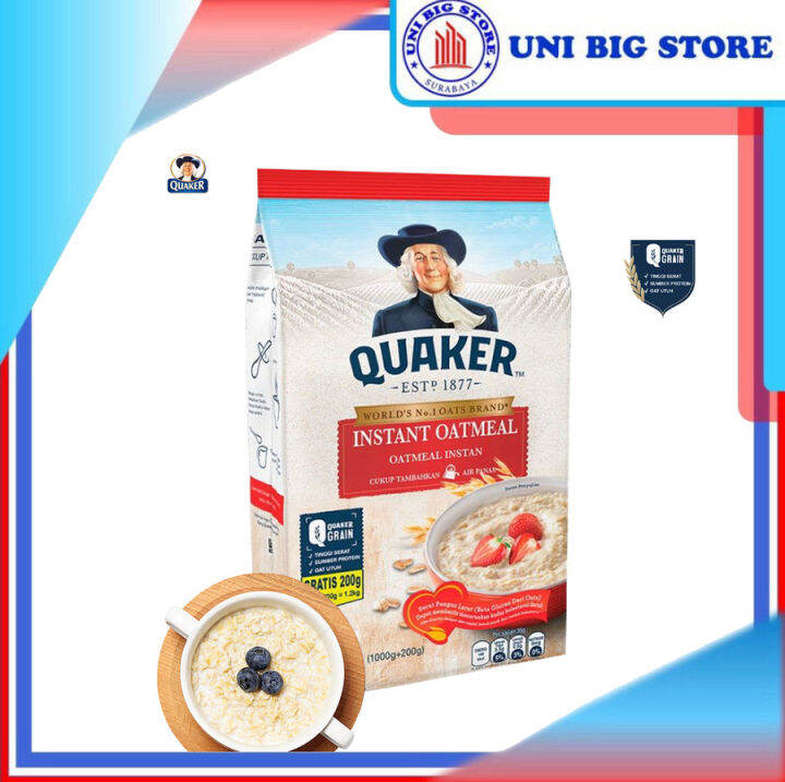 Quaker Oat Oats Instan 1200 gr 1.2 kg Instant Oatmeal Lazada Indonesia