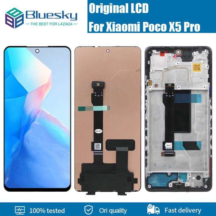 Écran LCD Complet + Vitre Pour Xiaomi Poco X5 Pro 5G – Noir – Modèles 22101320G/I – Neuf Avec Garantie 1 An