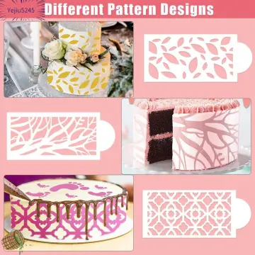 1 Pc Wheat Spike Pattern Cake Stencil Plastic Lace Cake Boder