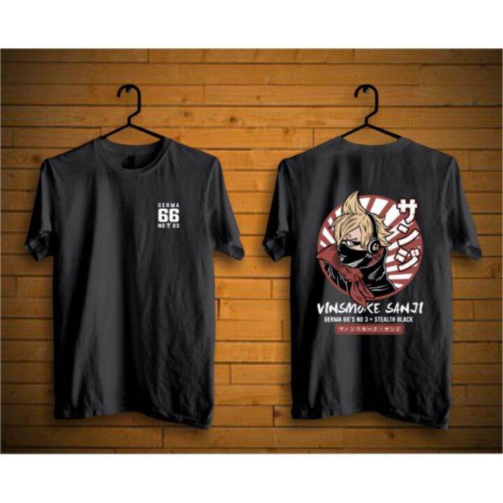Anime TShirt Sanji Stealth Black One Piece Lazada PH