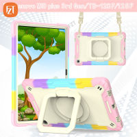 เคสแท็บเล็ตหรูหราสำหรับ Lenovo Xiaoxin Pad 10.6 "2022/TB-128FU Soft TPU + PC 2 In 1ปกในตัวคลิปหนีบสายเคเบิลและ3SHD ปลอกกันกระแทกกระเป๋าสายยาวสะพายไหล่