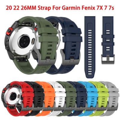vfbgdhngh QuickFit 20 22 26mm Silicone Strap For Garmin Fenix 7X 7 7s 6X Pro 6 6s 5 5X Plus 3 3HR 945 935 Smart Watch Band Bracelet Correa