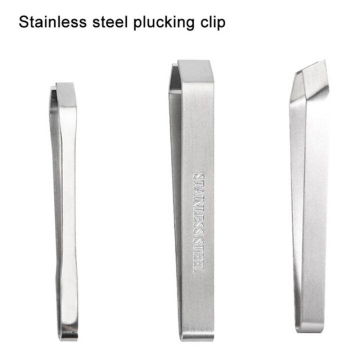 3PCS Fish Bone Tweezers Stainless Steel Flat and Slant Tweezers Pliers