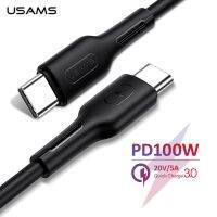 [HOT T] USAMS PD QC 5.0 5A 100W Fast Charging Type C To Type C Lightning โทรศัพท์สายสำหรับ iPhone Samsung Huawei ที่ชาร์จแบรนด์เสี่ยวมี่สายข้อมูล