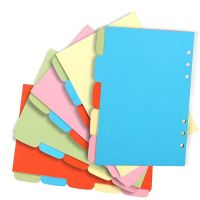 JIFENGXUNLEI กระดาษตัวแบ่งแท็บสมุดโน้ตหลากสีสำหรับสมุดจดตัวแบ่งดัชนีการแบ่งหน้า A7 A5 A6