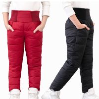 【CW】 Boy Pants Cotton Padded Thick Warm Trousers Ski 10 Years Elastic Waisted Baby Kid Pant