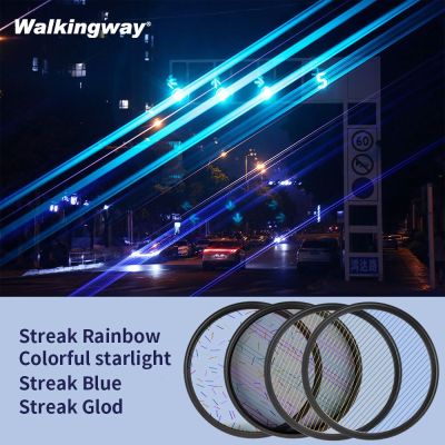ตัวกรอง Walkingway Streak เลนส์กรองแสงตัวกรองลายริ้วสีรุ้งสีฟ้าเส้นดาวหลากสี49 52 55 58 62 67 72 77 82MM ตัวกรองแสงสำหรับกล้อง