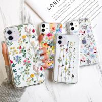 Flower Phone Case For iPhone 11 Case iPhone 14 13 12 Pro Max 12 13 Mini XR XS X 14 7 8 Plus SE 2020 2022 Shockproof Clear Cover