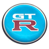 ราคาต่อ 2 ดวง สติกเกอร์ GTR จีทีอาร์ สติกเกอร์เรซิน sticker rasin ขนาด 43 มิล