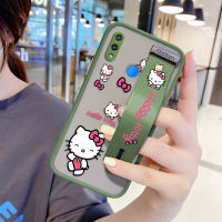 UCUC เคสโทรศัพท์เคสสำหรับ Huawei Nova 3I กรณี (สายรัดข้อมือ) กันกระแทก Frosted กลับการ์ตูนน่ารัก Hello-Kitty ปลอกขอบฝาครอบเลนส์ป้องกันเลนส์โทรศัพท์บางเฉียบกรณี