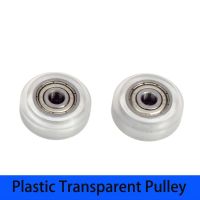 Transparent Plastic Wheel Bearing Pulley Small Big V-Slot Models Hole 5mm Idler Gear For 3D Printer Parts