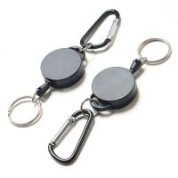 Retractable Badge Reel for Name Tag Card Metal Pull Retracting Key Chain Ring Lanyards ID Cards Badge Holder Office Supplies Card Holders