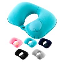 Inflatable Travel Neck Pillow U-Shape Car Head Rest Air Pillow Neck Support Nap Head Rest Air Neck Cushion For Office Car Access