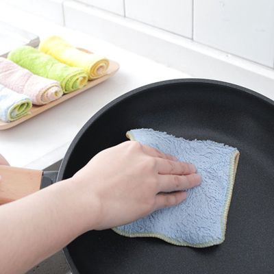 Sale! Microfiber Wash Towel Anti-grease Dish Bowl Cloth Kitchen Cleaning Wiping Rag