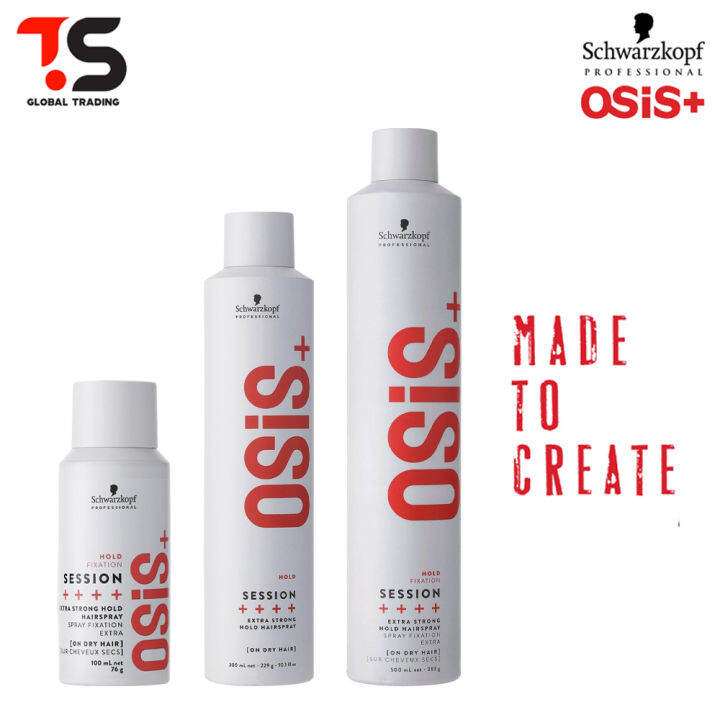 New Packaging Schwarzkopf Osis Session Extra Strong Hold Hairspray 100ml 300ml 500ml Ts