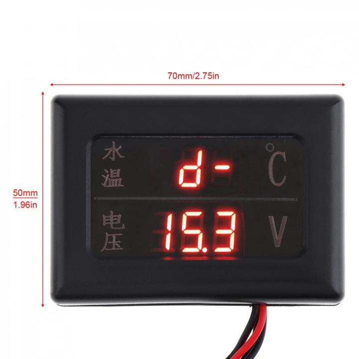 12v-24-v-universal-2-in-1-digital-anti-shake-water-temperature-gauge-volt-gauge-meter-with-sensor-for-car-truck