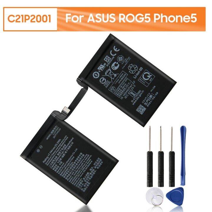 แบตเตอรี่-c21p2001สำหรับ-asus-rog5-rong-5-phone5-i005da-โทรศัพท์2885mah-ฟรีเครื่องมือ